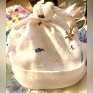 Carter's White Starfish Print Kids Hat
